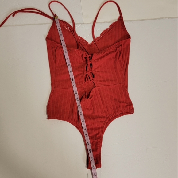 JUST POLLY RED BODYSUIT/ S. - Picture 3 of 9